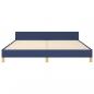 Preview: Bettgestell mit Kopfteil Blau 180x200 cm Stoff