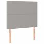 Preview: Boxspringbett mit Matratze Hellgrau 80x200 cm Stoff