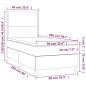 Preview: Boxspringbett mit Matratze & LED Schwarz 90x200 cm Stoff