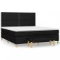 Preview: Boxspringbett mit Matratze Schwarz 180x200 cm Stoff
