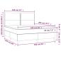 Preview: Boxspringbett mit Matratze Hellgrau 160x200 cm Stoff