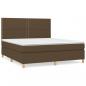 Preview: Boxspringbett mit Matratze Dunkelbraun 180x200 cm Stoff