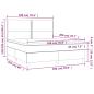 Preview: Boxspringbett mit Matratze Dunkelbraun 180x200 cm Stoff