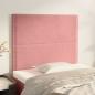 Preview: ARDEBO.de - Kopfteile 2 Stk. Rosa 80x5x78/88 cm Samt