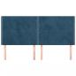 Preview: Kopfteile 4 Stk. Dunkelblau 80x5x78/88 cm Samt