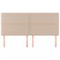 Preview: Kopfteile 4 Stk. Cappuccino-Braun 90x5x78/88 cm Kunstleder