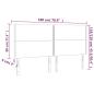 Preview: Kopfteile 4 Stk. Cappuccino-Braun 90x5x78/88 cm Kunstleder