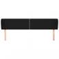 Preview: Kopfteil mit Ohren Schwarz 183x23x78/88 cm Stoff