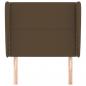 Preview: Kopfteil mit Ohren Dunkelbraun 93x23x118/128 cm Stoff