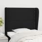 Preview: ARDEBO.de - Kopfteil mit Ohren Schwarz 103x23x118/128 cm Stoff