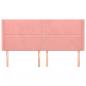 Preview: Kopfteil mit Ohren Rosa 163x16x118/128 cm Samt