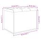 Preview: Sitzbank mit Stauraum Grau Sonoma 62x42x45 cm Holzwerkstoff
