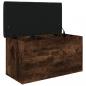 Preview: Sitzbank mit Stauraum Räuchereiche 82x42x45 cm Holzwerkstoff