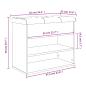 Preview: Schuhbank Braun Eichen-Optik 62x32x50 cm Holzwerkstoff