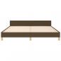 Preview: Bettgestell mit Kopfteil Dunkelbraun 180x200 cm Stoff