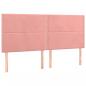 Preview: Boxspringbett mit Matratze Rosa 160x200 cm Samt