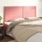 Preview: ARDEBO.de - Kopfteile 4 Stk. Rosa 100x5x78/88 cm Samt