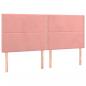 Preview: Kopfteile 4 Stk. Rosa 100x5x78/88 cm Samt