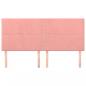 Preview: Kopfteile 4 Stk. Rosa 100x5x78/88 cm Samt
