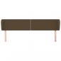 Preview: Kopfteil mit Ohren Dunkelbraun 163x23x78/88 cm Stoff
