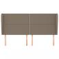 Preview: Kopfteil mit Ohren Taupe 163x23x118/128 cm Stoff