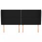 Preview: Kopfteil mit Ohren Schwarz 183x23x118/128 cm Stoff