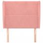 Preview: Kopfteil mit Ohren Rosa 83x23x118/128 cm Samt