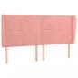 Preview: Kopfteil mit Ohren Rosa 203x23x118/128 cm Samt