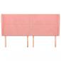 Preview: Kopfteil mit Ohren Rosa 203x23x118/128 cm Samt