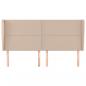 Preview: Kopfteil mit Ohren Cappuccino-Braun 183x23x118/128cm Kunstleder