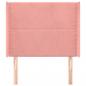 Preview: Kopfteil mit Ohren Rosa 83x16x118/128 cm Samt