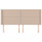 Preview: Kopfteil mit Ohren Cappuccino-Braun 183x16x118/128cm Kunstleder