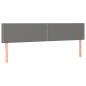 Preview: LED Kopfteil Dunkelgrau 180x5x78/88 cm Stoff