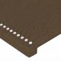 Preview: LED Kopfteil Dunkelbraun 160x5x118/128 cm Stoff