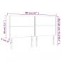 Preview: LED Kopfteil Dunkelblau 160x5x118/128 cm Samt