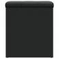 Preview: Sitzbank mit Stauraum Schwarz 42x42x45 cm Holzwerkstoff