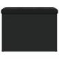 Preview: Sitzbank mit Stauraum Schwarz 62x42x45 cm Holzwerkstoff
