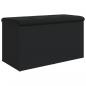 Preview: Sitzbank mit Stauraum Schwarz 82x42x45 cm Holzwerkstoff