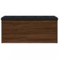Preview: Sitzbank mit Stauraum Braun Eiche 102x42x45 cm Holzwerkstoff