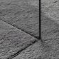 Preview: Teppich HUARTE Kurzflor Weich und Waschbar Anthrazit 240x240 cm