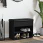 Preview: Schuhbank Schwarz 62x32x50 cm Holzwerkstoff