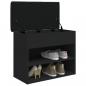 Preview: Schuhbank Schwarz 62x32x50 cm Holzwerkstoff