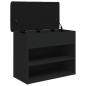 Preview: Schuhbank Schwarz 62x32x50 cm Holzwerkstoff