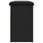 Preview: Schuhbank Schwarz 62x32x50 cm Holzwerkstoff