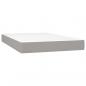 Preview: Boxspringbett mit Matratze & LED Hellgrau 120x200 cm Stoff
