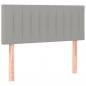 Preview: Boxspringbett mit Matratze & LED Hellgrau 120x200 cm Stoff