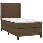 Preview: Boxspringbett mit Matratze & LED Dunkelbraun 90x190 cm Stoff