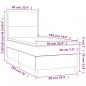 Preview: Boxspringbett mit Matratze & LED Dunkelbraun 90x190 cm Stoff