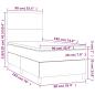 Preview: Boxspringbett mit Matratze Dunkelbraun 90x190 cm Stoff