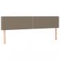 Preview: Boxspringbett mit Matratze & LED Taupe 200x200 cm Stoff